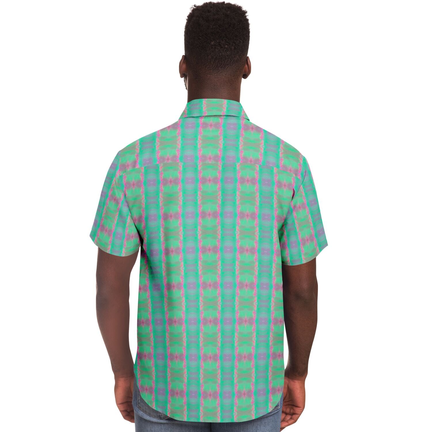 Short Sleeve Button Down Shirt (Electric Dream No. 1)