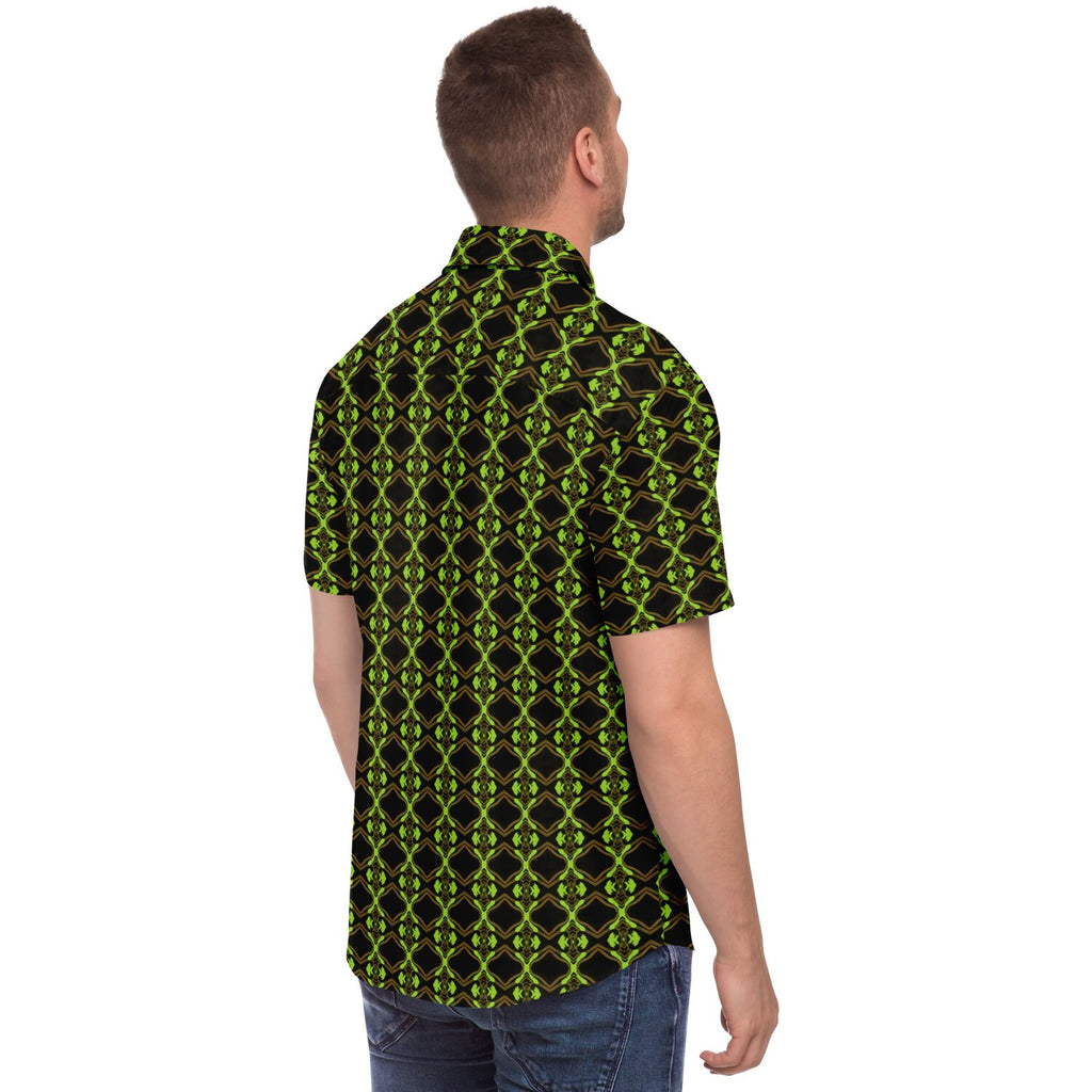 Short Sleeve Button Down Shirt (Neon Trees No. 1)