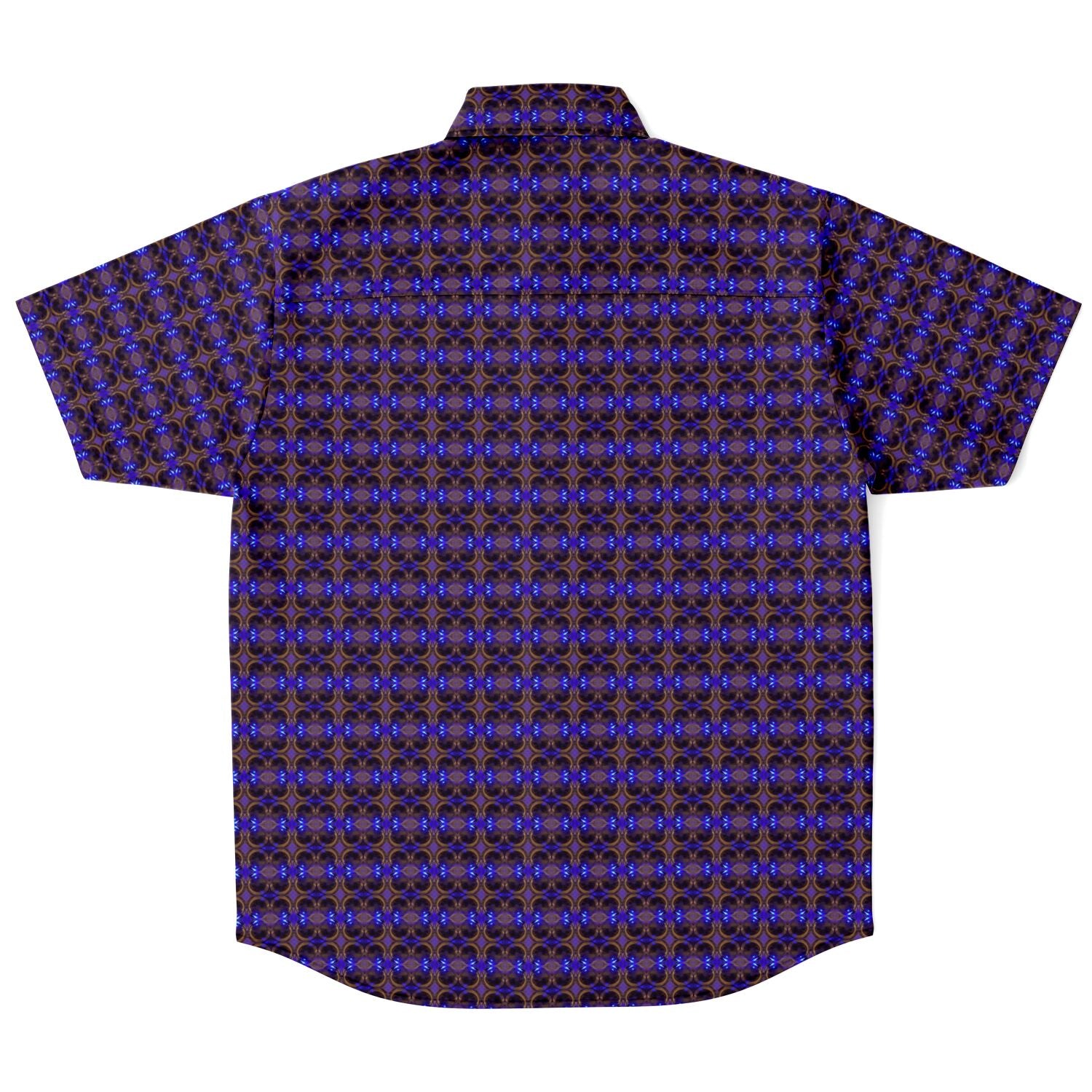 Short Sleeve Button Down Shirt (Cobalt Bubble)