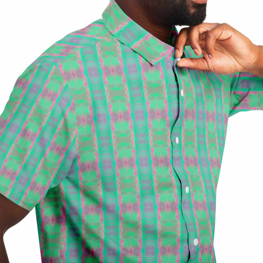 Short Sleeve Button Down Shirt (Electric Dream No. 1)