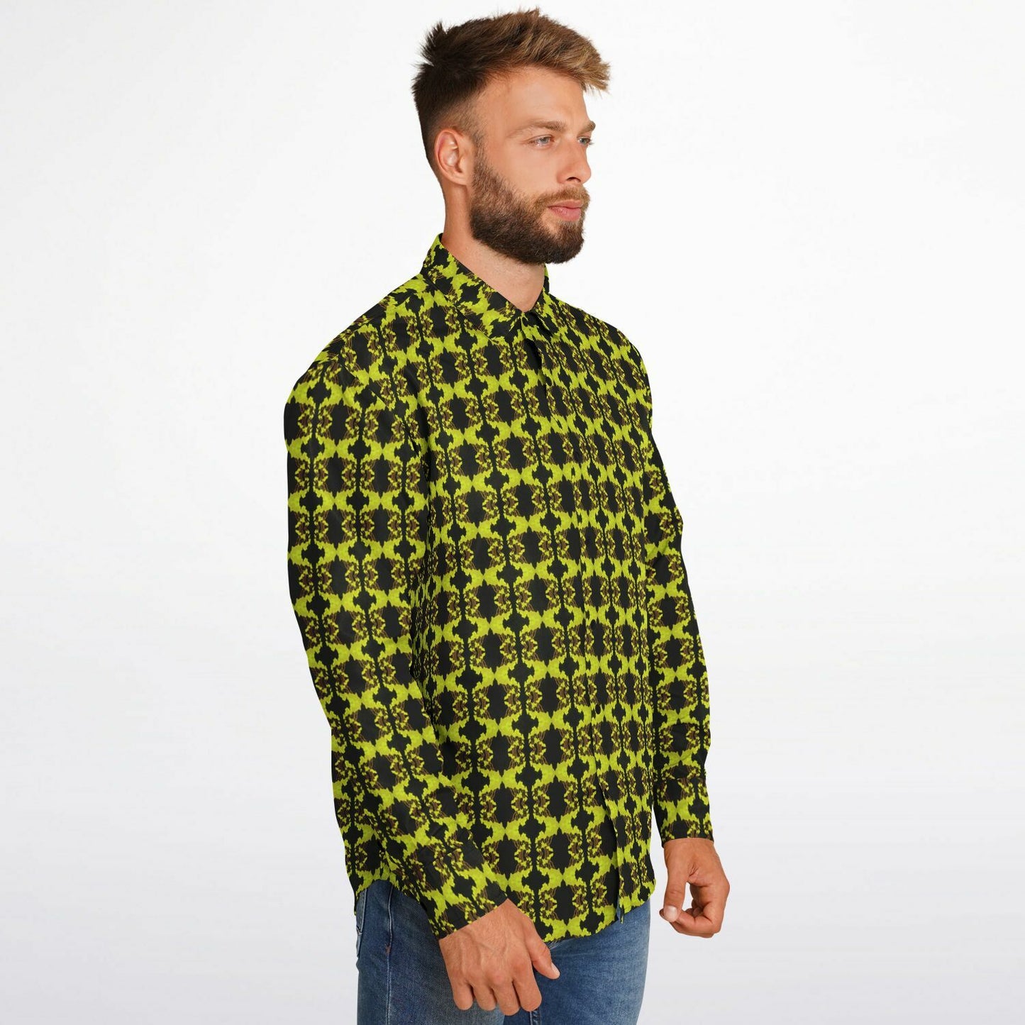 Long Sleeve Button Down Shirt (Neon Trees No. 2)