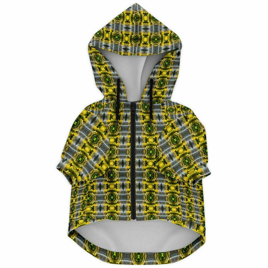 Dog Zip-Up Hoodie (Lemon Snakes)