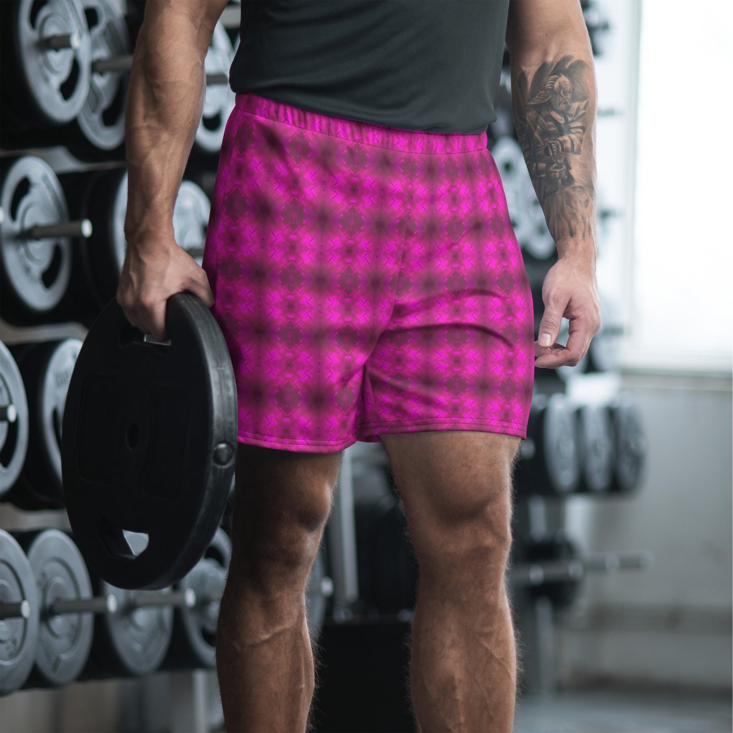 Eco-friendly Stretch Shorts (Fuchsia Parquet)