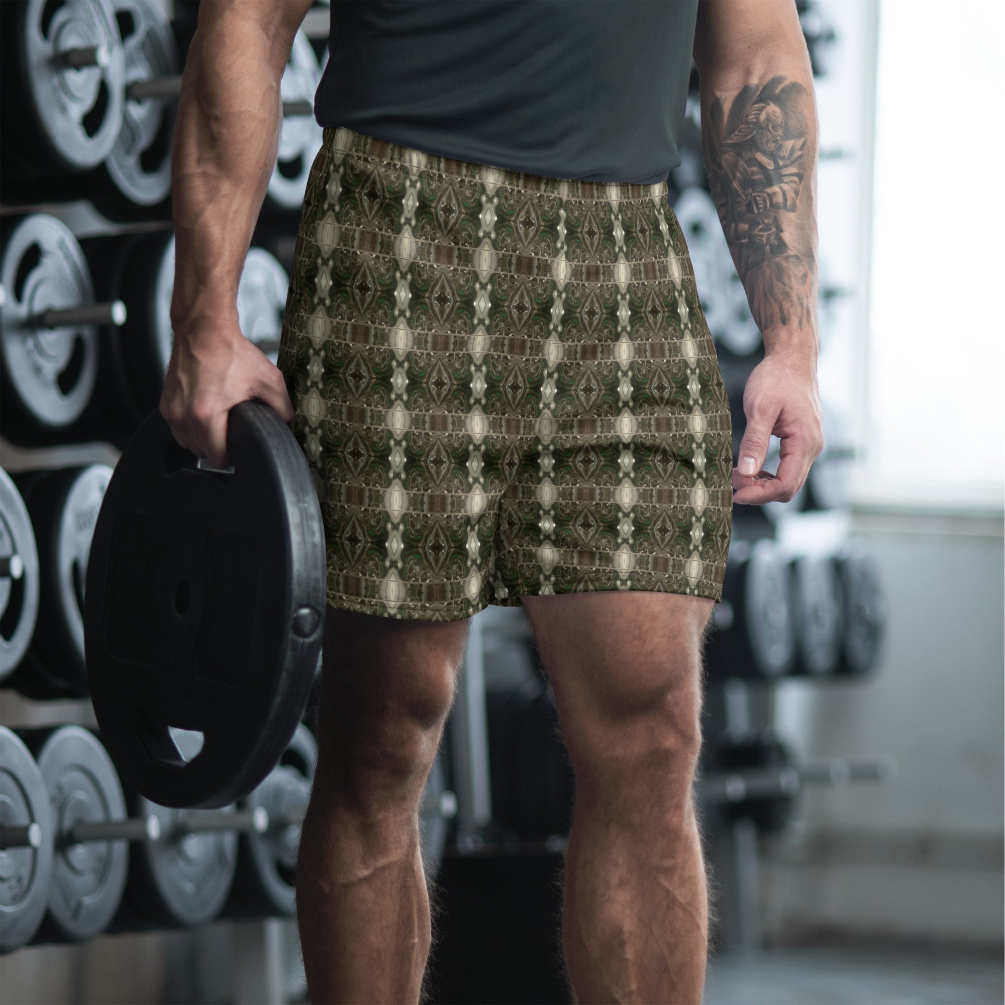 Eco-friendly Stretch Shorts (Swirl Plaid)