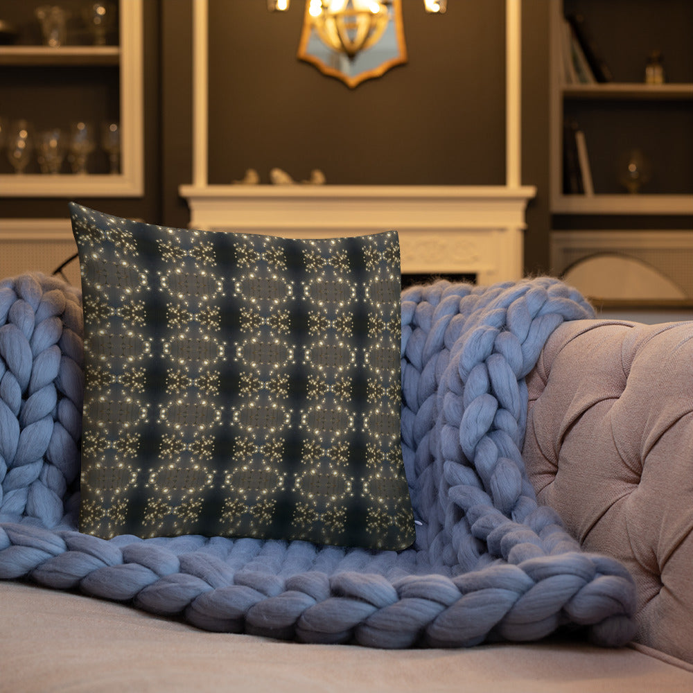 2-in-1 Premium Pillow (Fuchsia Parquet / Bubbles)
