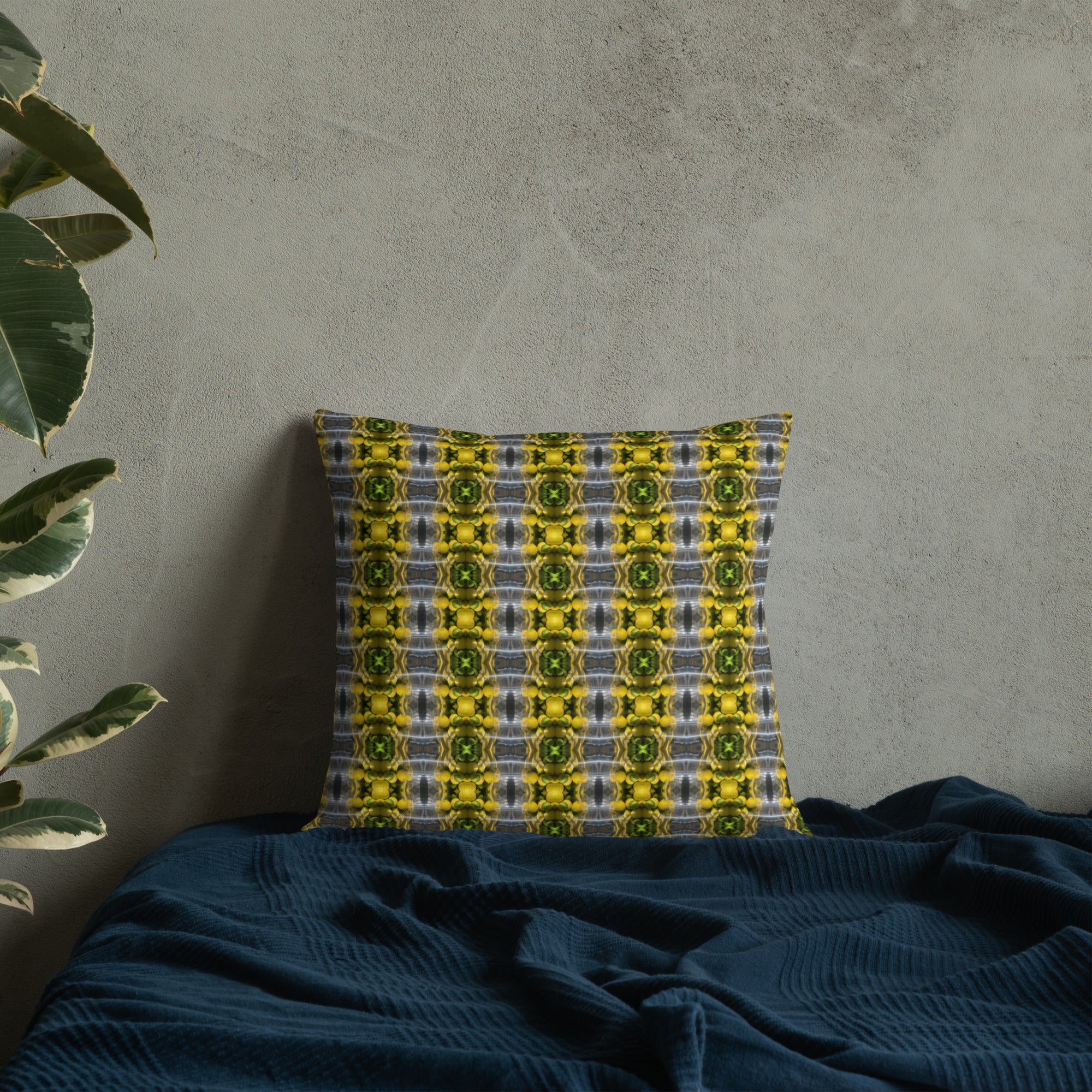 2-in-1 Premium Pillow (Burnt Orange Tiles / Lemon Snakes)