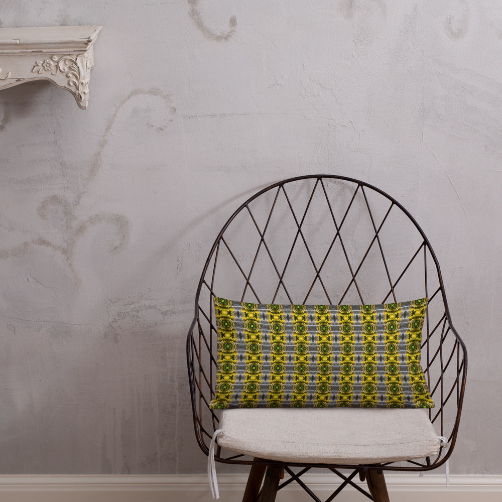 2-in-1 Premium Pillow (Burnt Orange Tiles / Lemon Snakes)