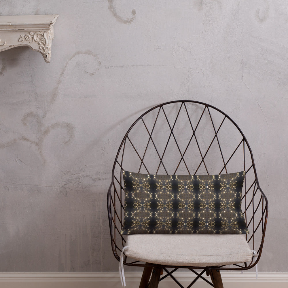 2-in-1 Premium Pillow (Fuchsia Parquet / Bubbles)