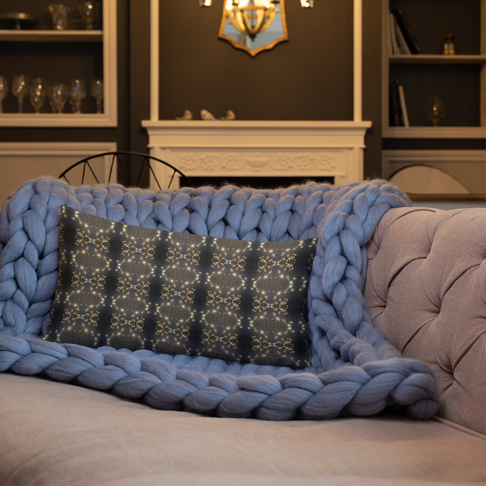 2-in-1 Premium Pillow (Fuchsia Parquet / Bubbles)