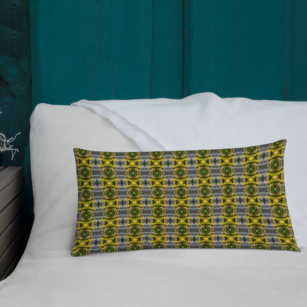 2-in-1 Premium Pillow (Burnt Orange Tiles / Lemon Snakes)
