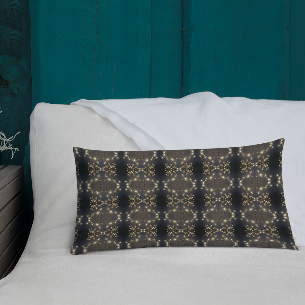 2-in-1 Premium Pillow (Fuchsia Parquet / Bubbles)