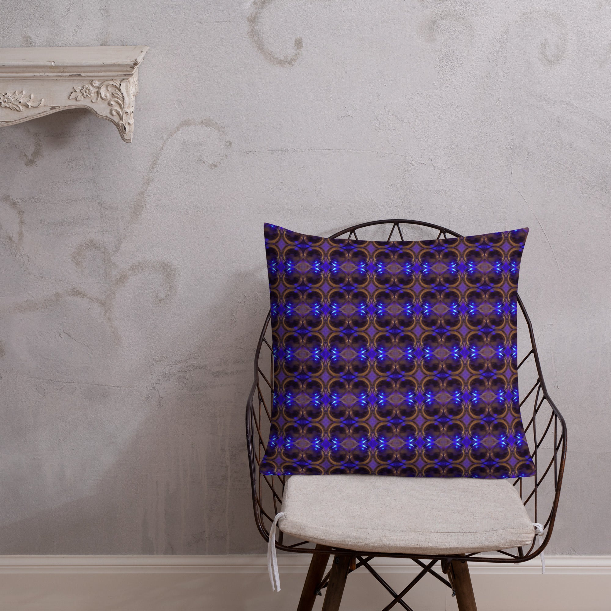 2-in-1 Premium Pillow (Copper & Lead No. 3 / Cobalt Bubble)