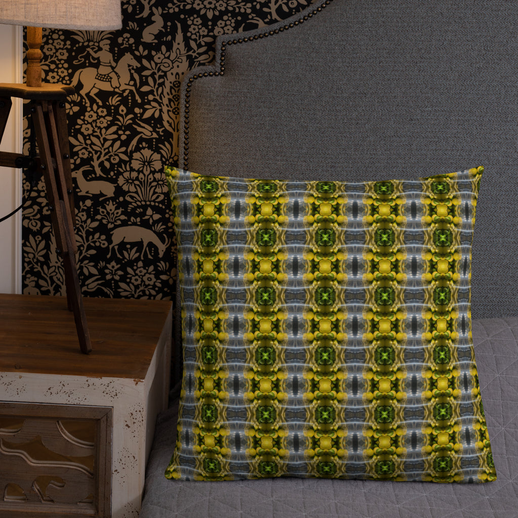 2-in-1 Premium Pillow (Burnt Orange Tiles / Lemon Snakes)