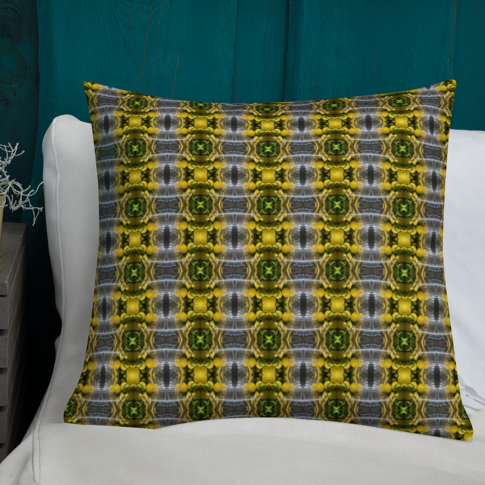 2-in-1 Premium Pillow (Burnt Orange Tiles / Lemon Snakes)