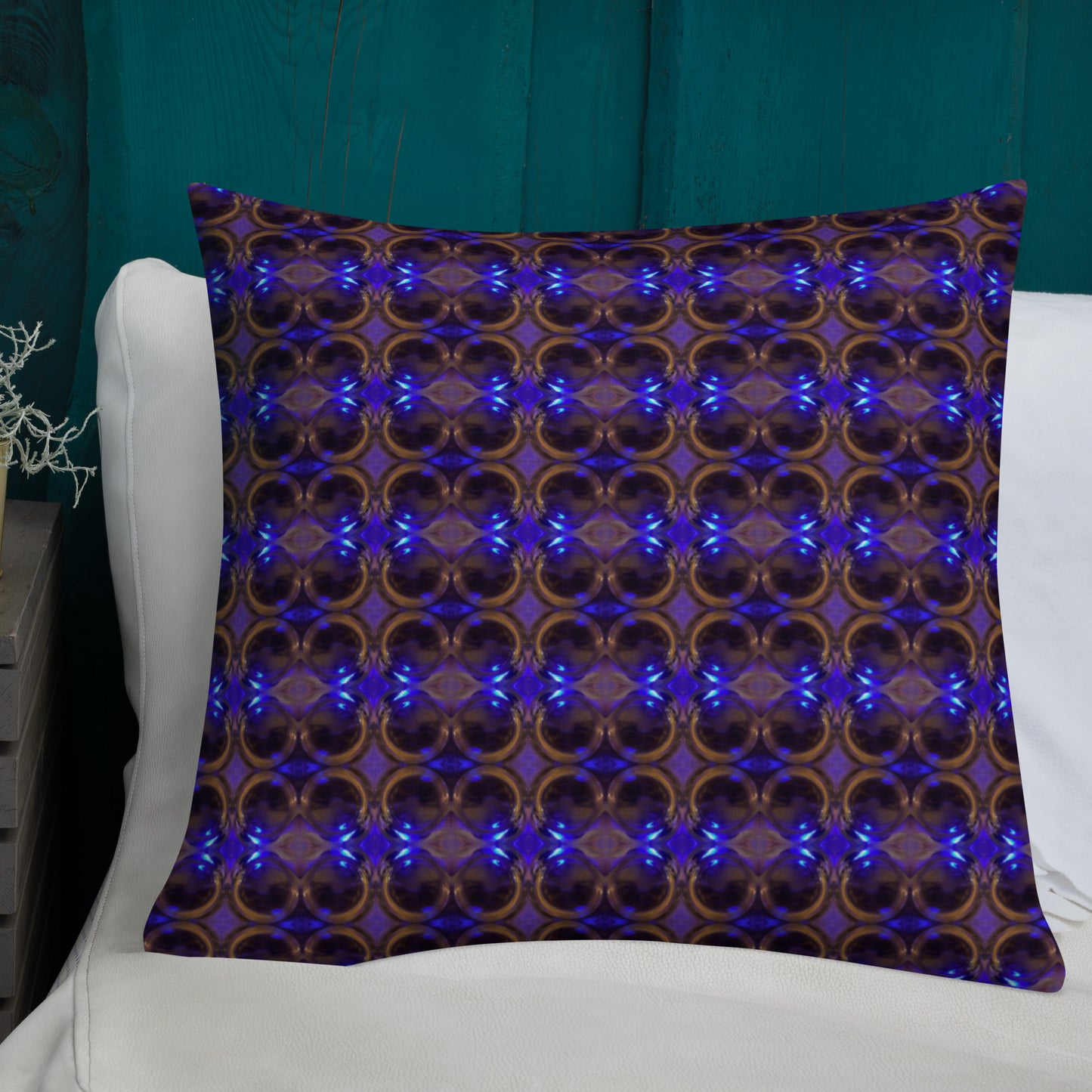 2-in-1 Premium Pillow (Copper & Lead No. 3 / Cobalt Bubble)
