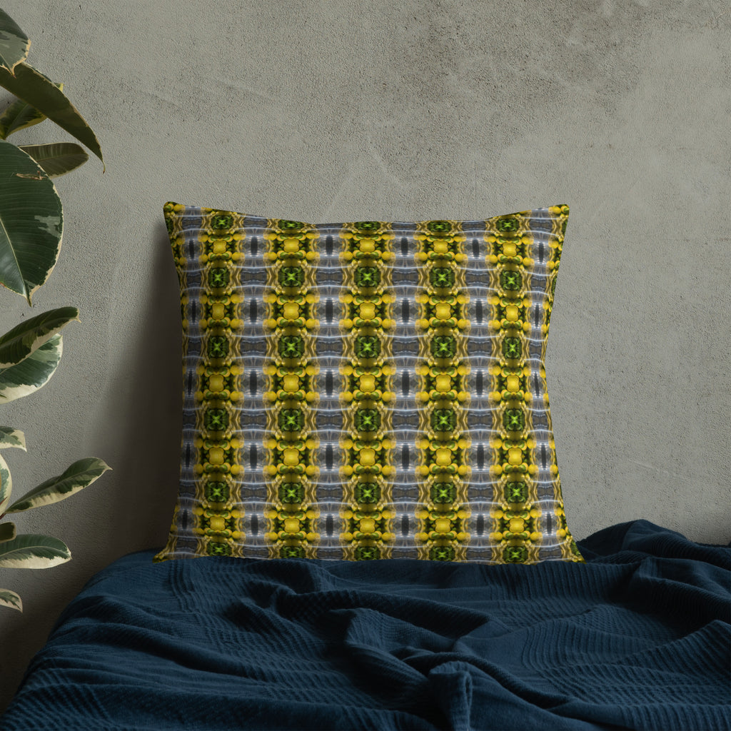 2-in-1 Premium Pillow (Burnt Orange Tiles / Lemon Snakes)