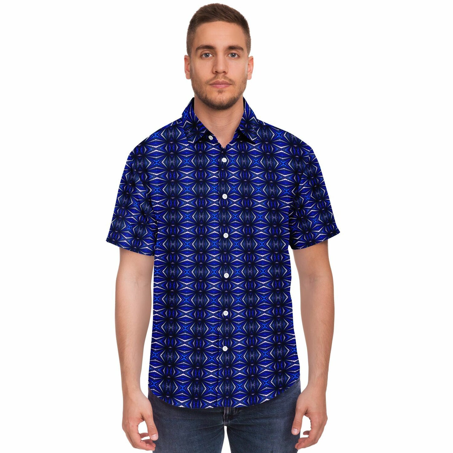 Short Sleeve Button Down Shirt (Casablanca)