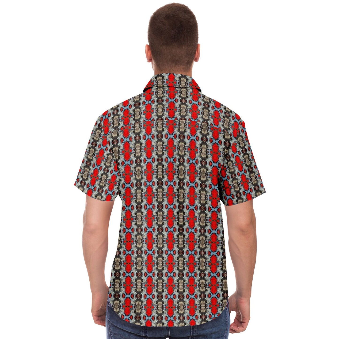 Short Sleeve Button Down Shirt (Modern Paisley)