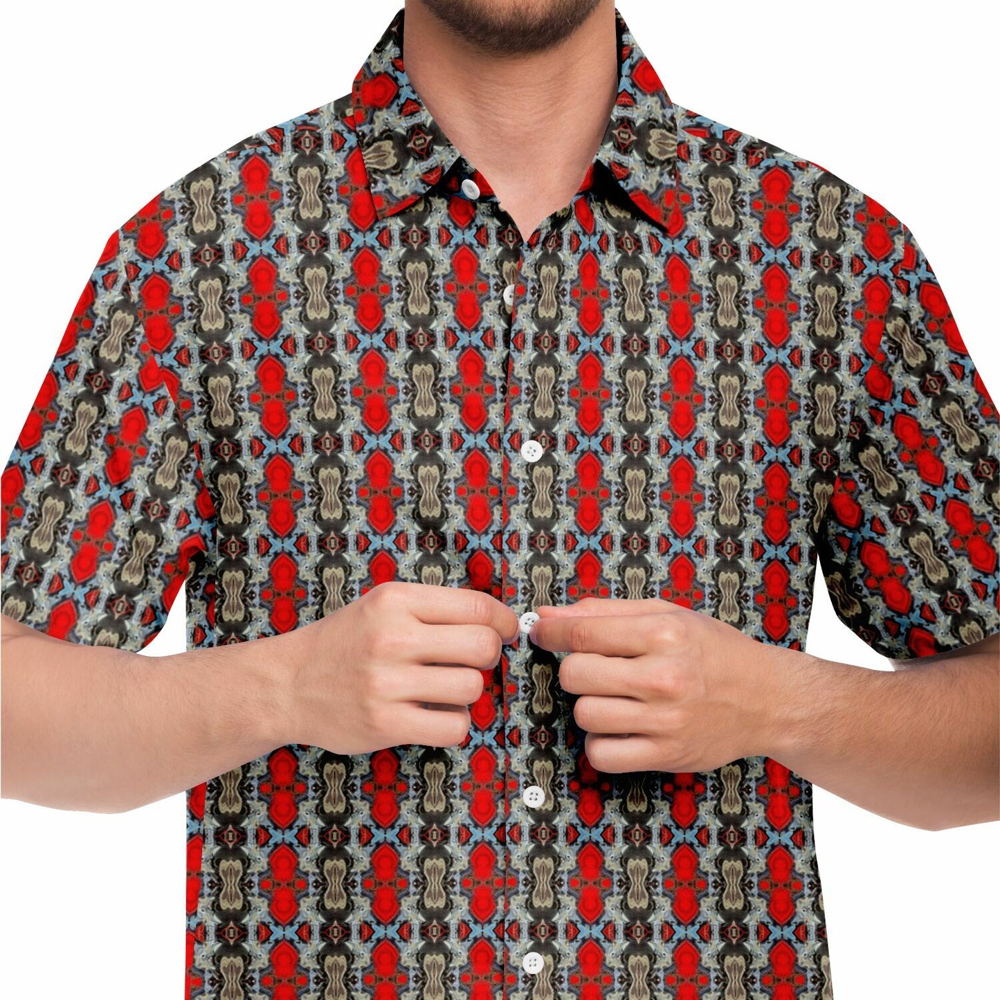 Short Sleeve Button Down Shirt (Modern Paisley)