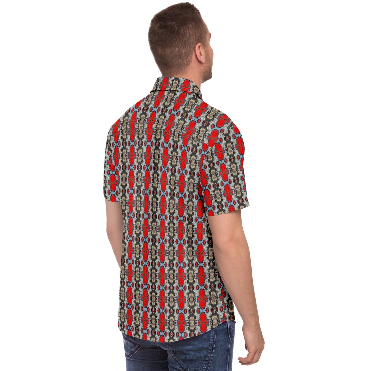 Short Sleeve Button Down Shirt (Modern Paisley)