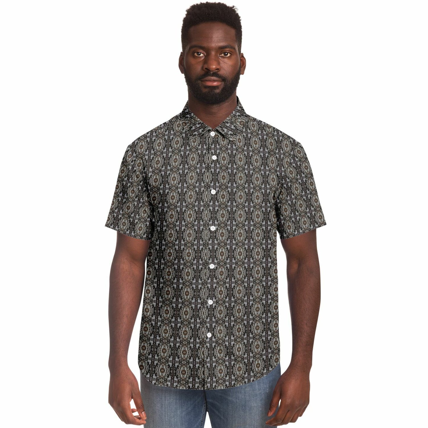 Short Sleeve Button Down Shirt (Shrine)