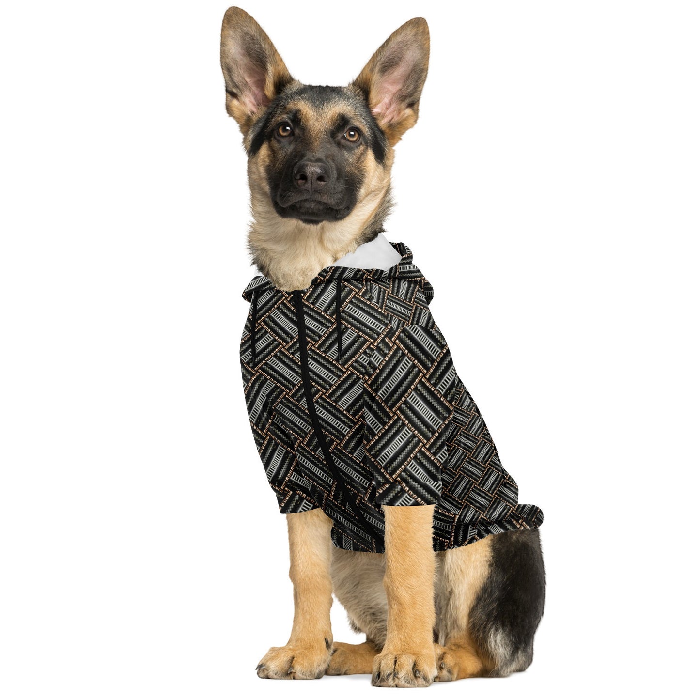 Dog Zip-Up Hoodie (Black & Tan No. 3)