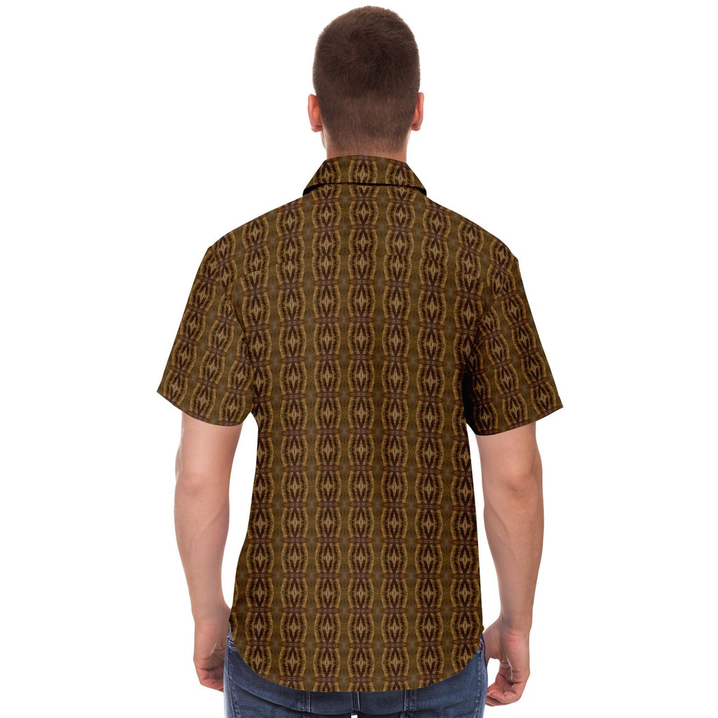 Short Sleeve Button Down Shirt (Tiki Palm)
