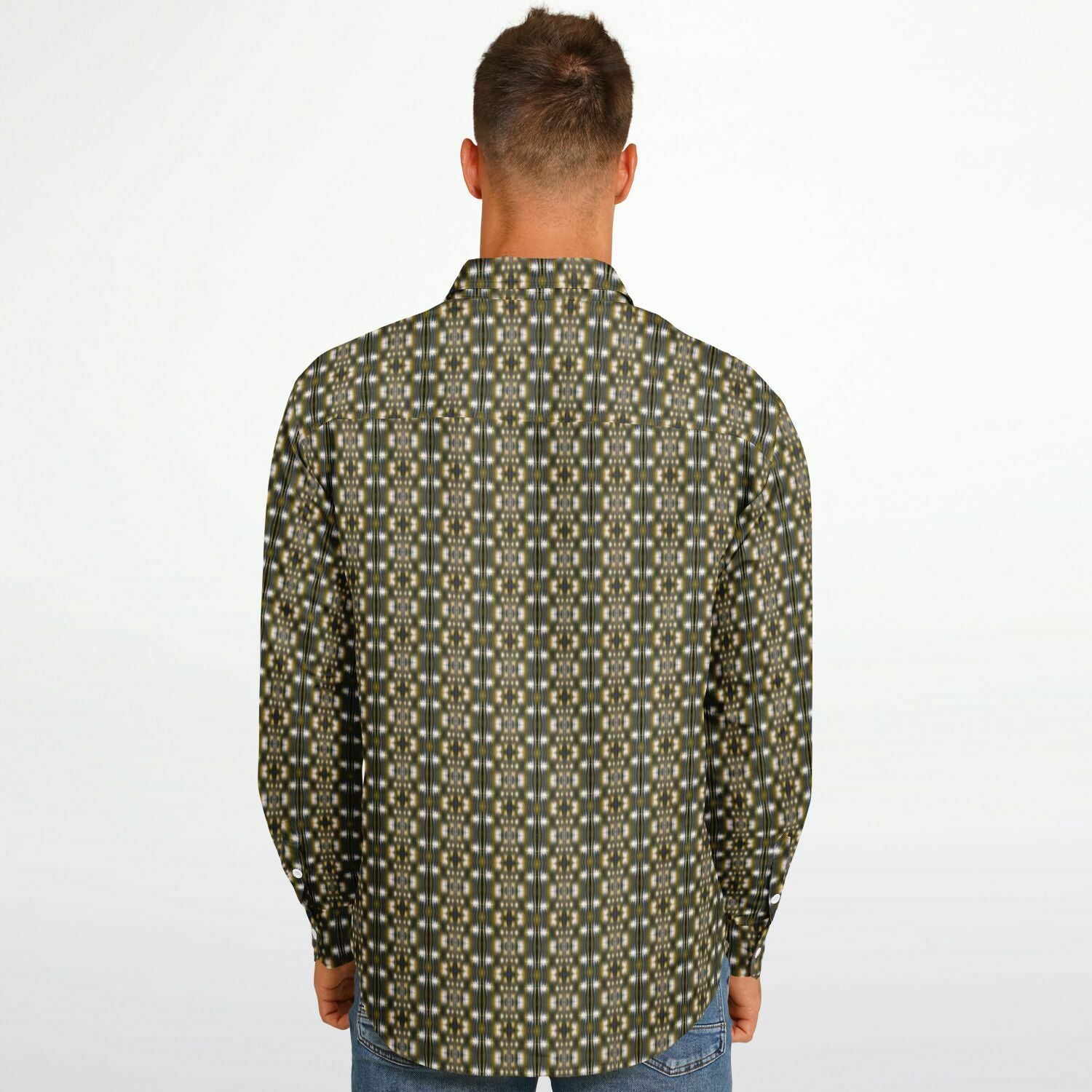 Long Sleeve Button Down Shirt (Yellow Accordion)