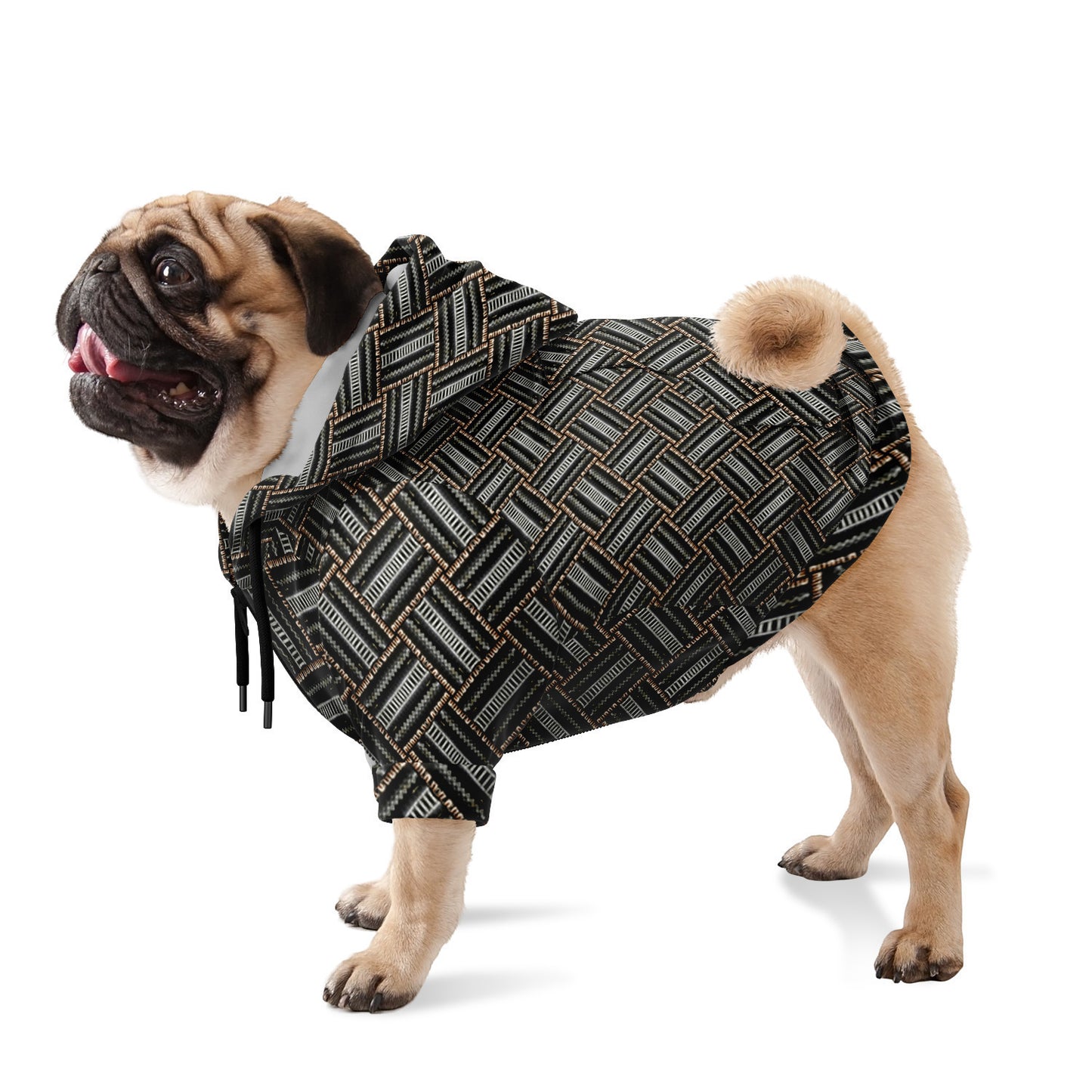 Dog Zip-Up Hoodie (Black & Tan No. 3)