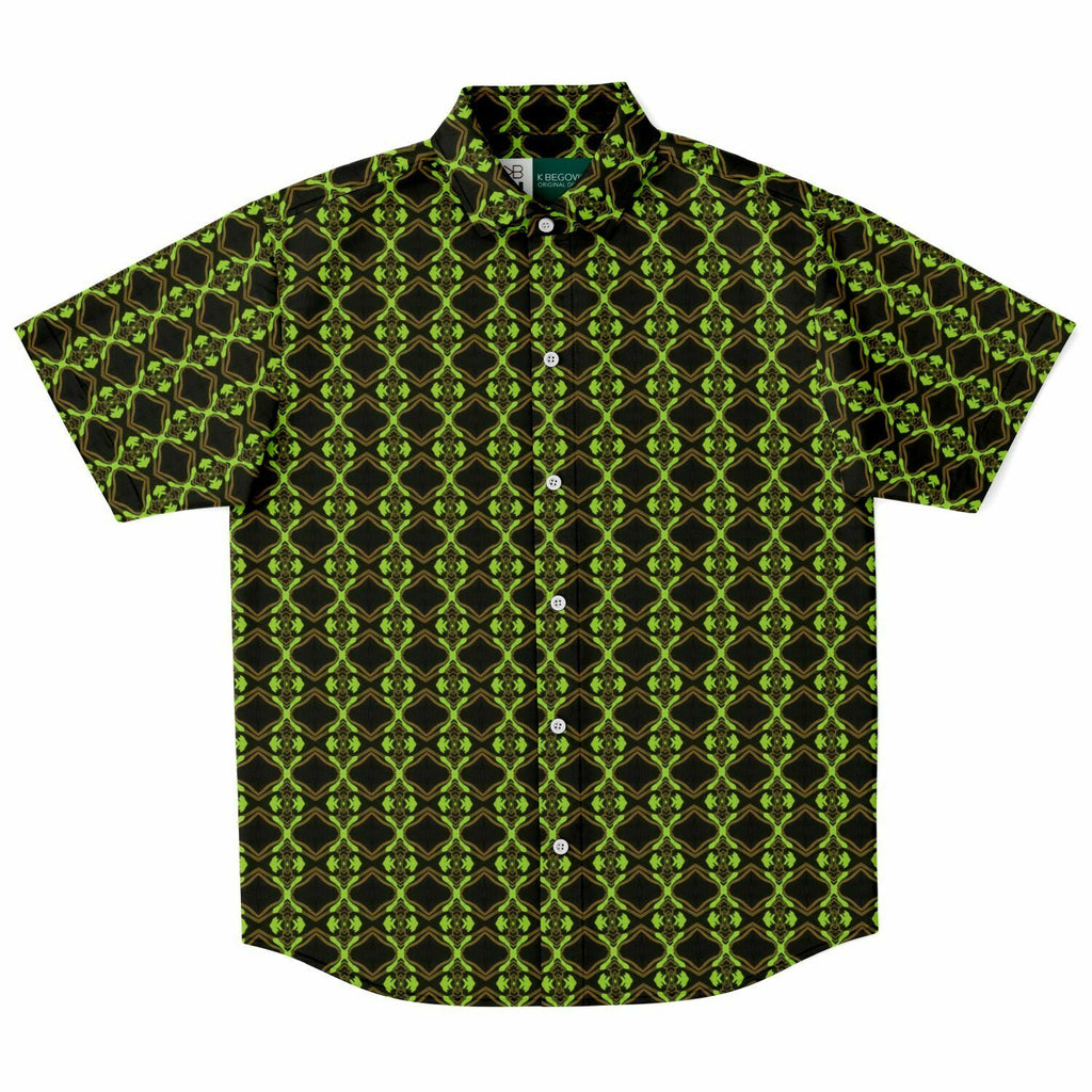 Short Sleeve Button Down Shirt (Neon Trees No. 1)