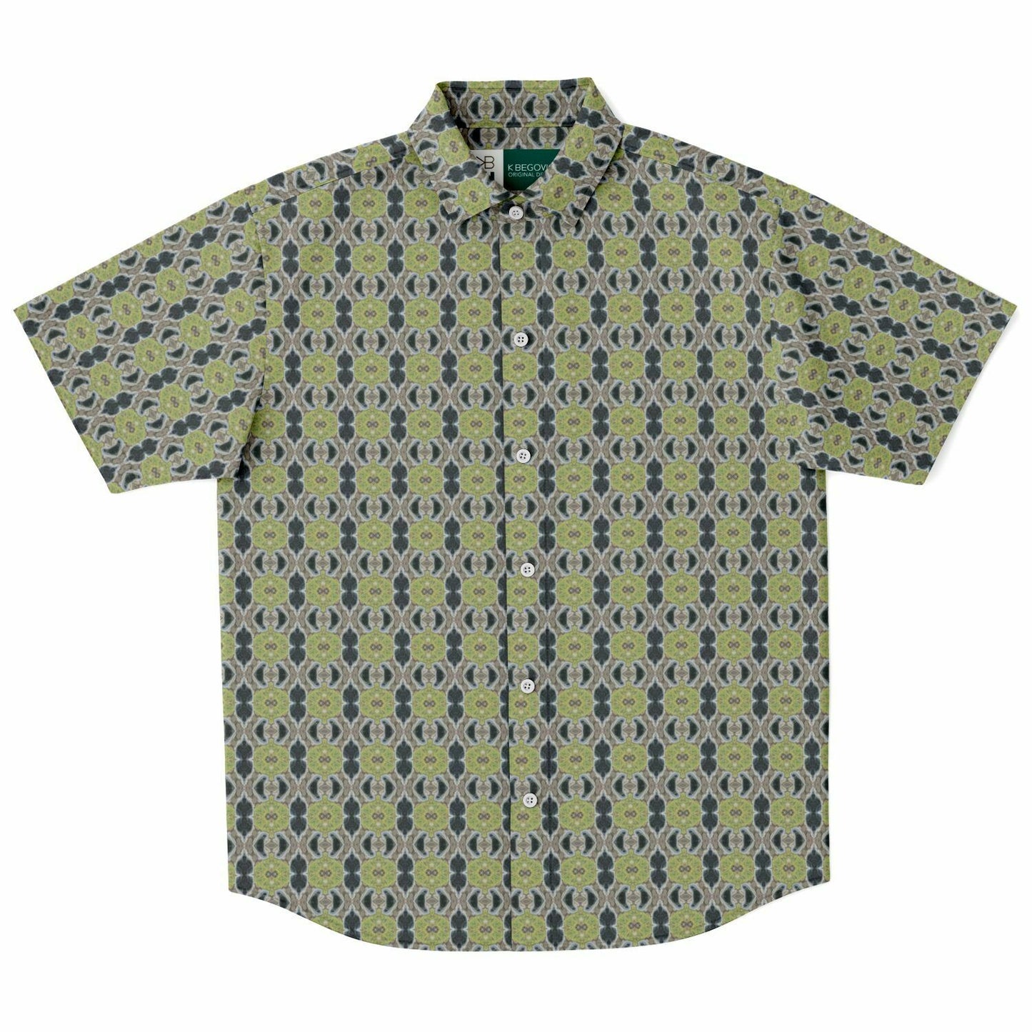 Short Sleeve Button Down Shirt (Glass Block No. 3)