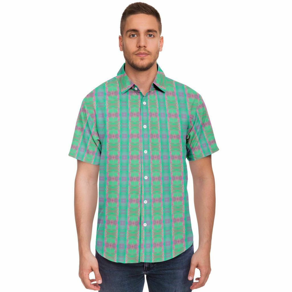 Short Sleeve Button Down Shirt (Electric Dream No. 1)