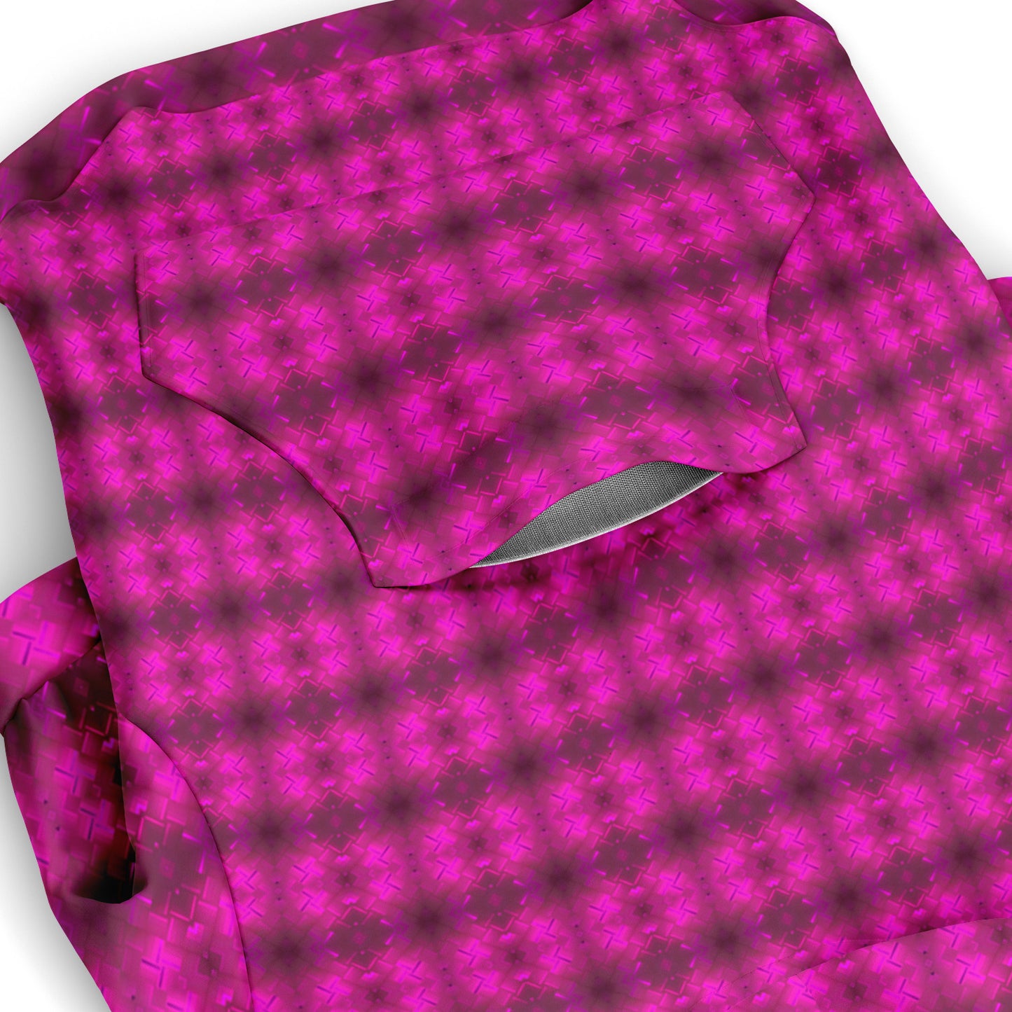 Dog Zip-Up Hoodie (Fuchsia Parquet)