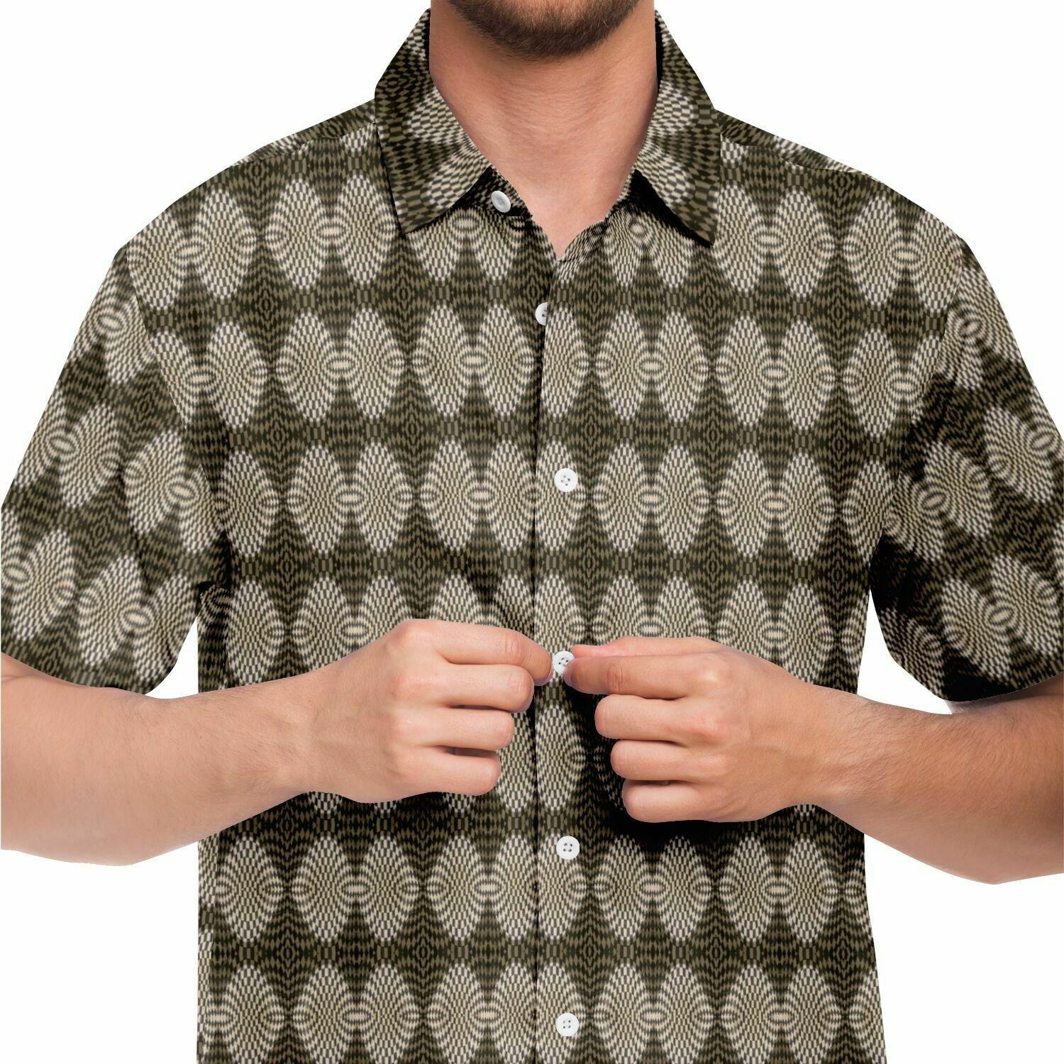 Short Sleeve Button Down Shirt (Hypno L)
