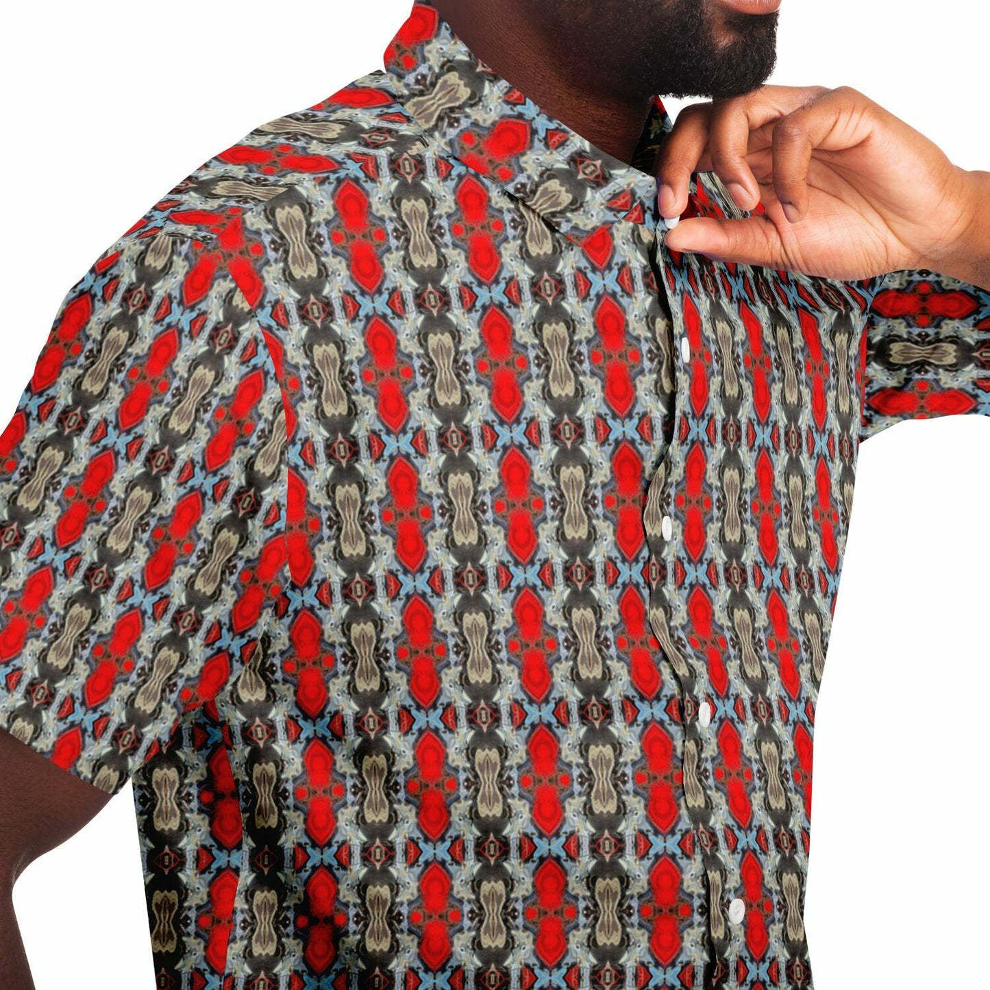 Short Sleeve Button Down Shirt (Modern Paisley)