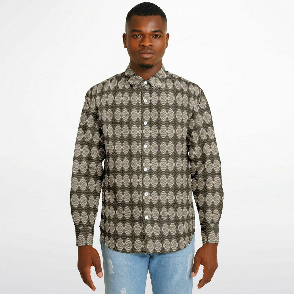 Long Sleeve Button Down Shirt - (Hypno)