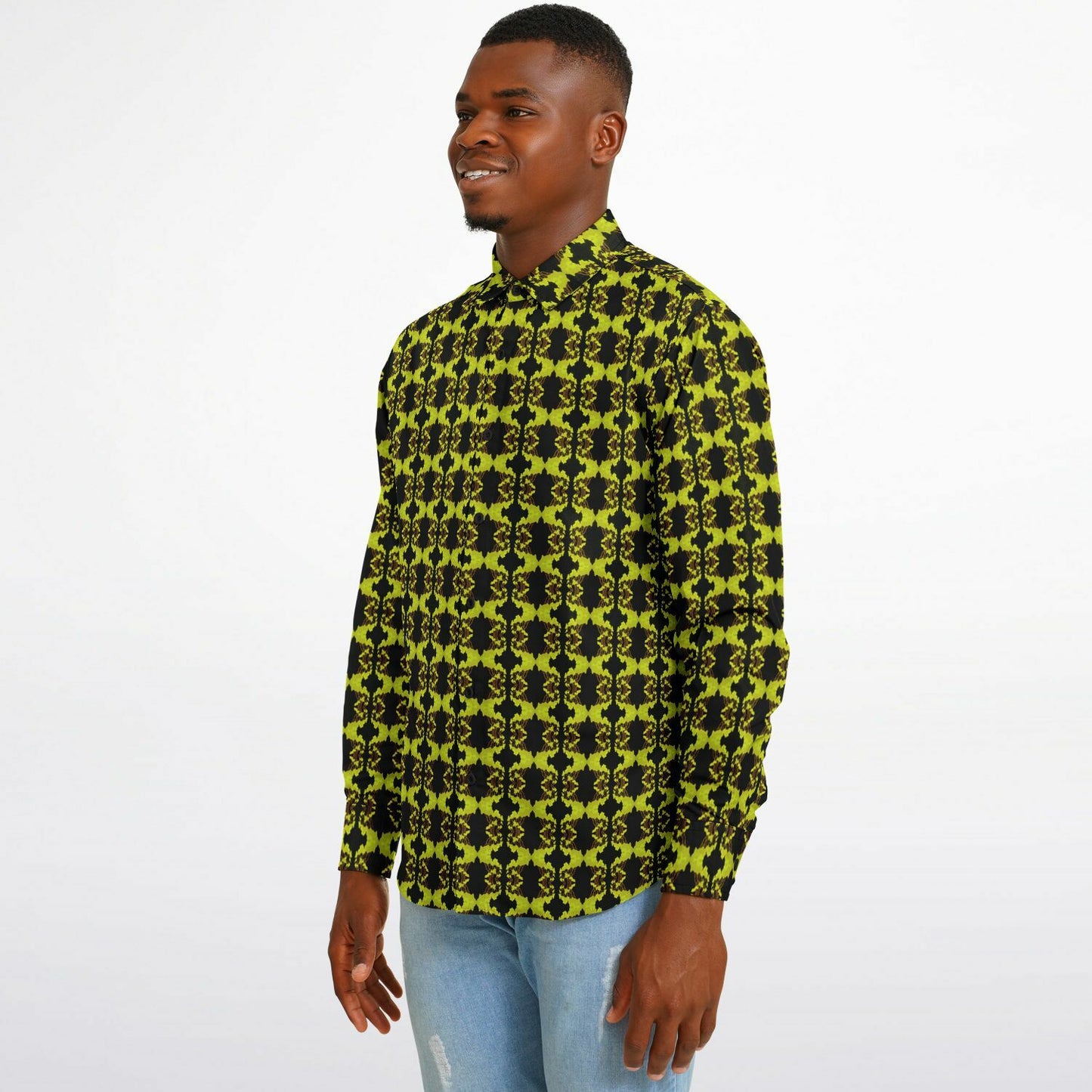 Long Sleeve Button Down Shirt (Neon Trees No. 2)