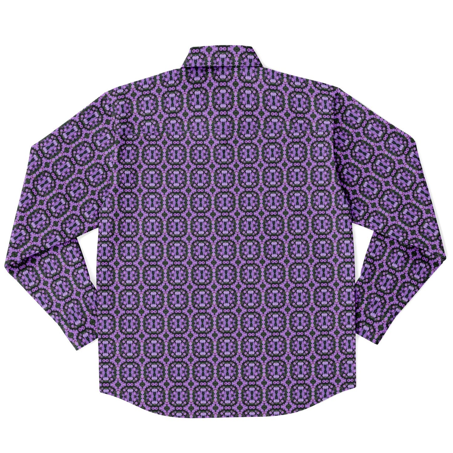 Long Sleeve Button Down Shirt (Violet Rings)