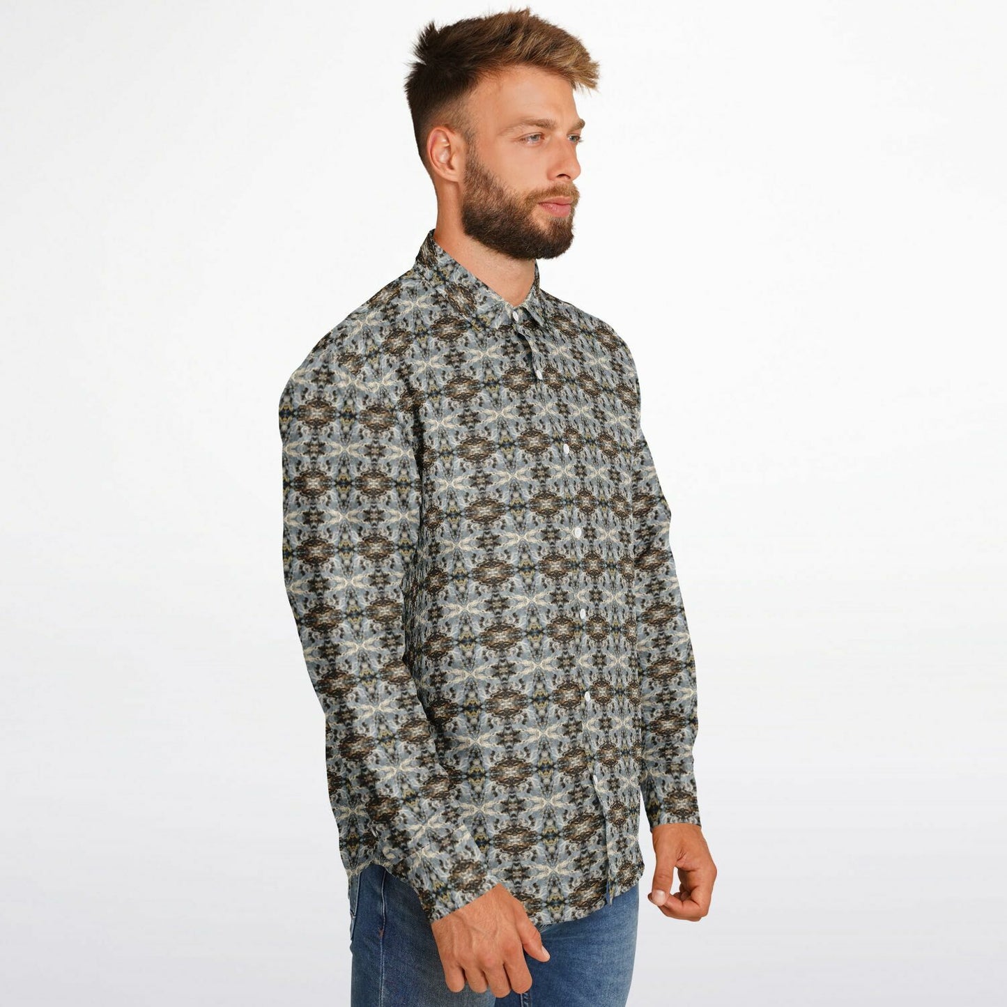 Long Sleeve Button Down Shirt (Moth)