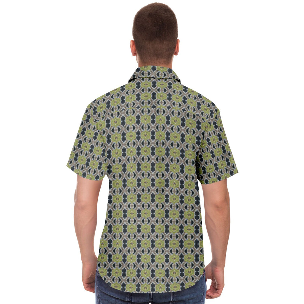 Short Sleeve Button Down Shirt (Glass Block No. 3)