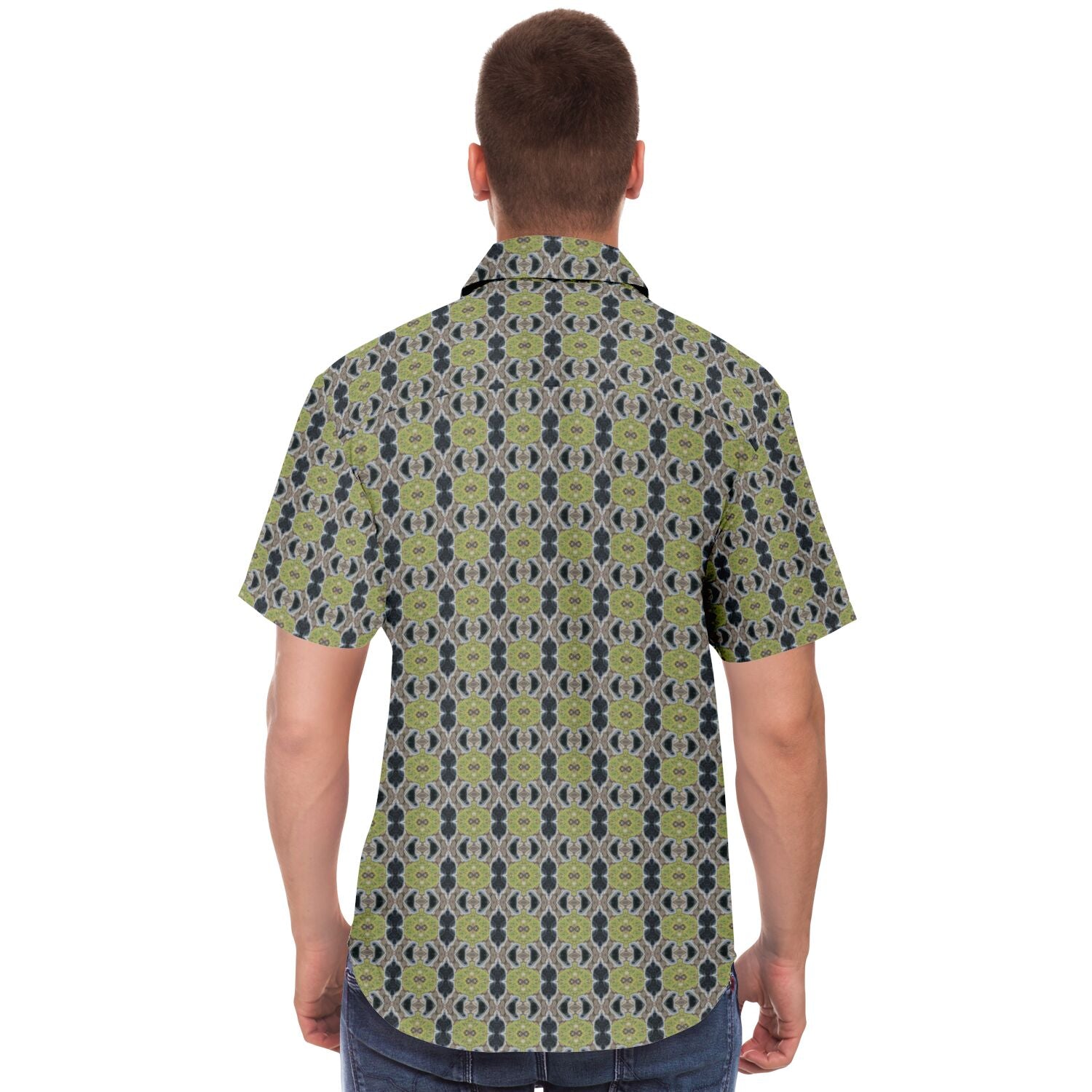 Short Sleeve Button Down Shirt (Glass Block No. 3)