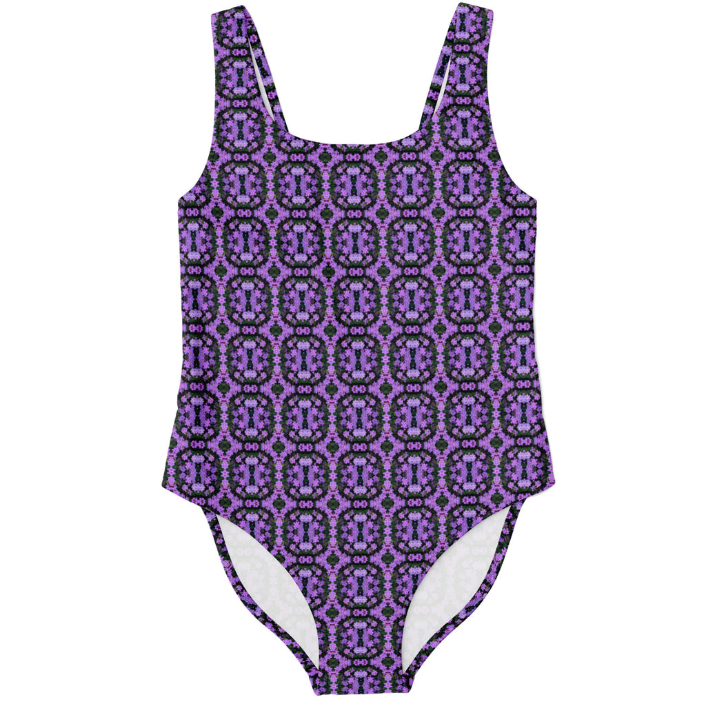 One-Piece Swimsuit Woman (Violet Rings)