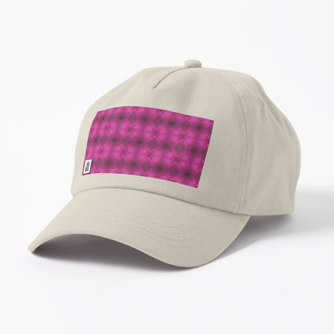 Beige Unstructured Cap (Fuchsia Parquet)