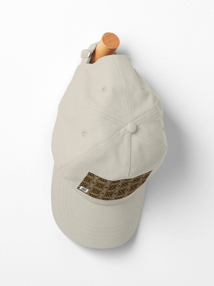 Beige Unstructured Cap (Golden Blossom)