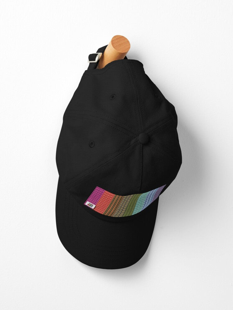 Black Unstructured Cap (Rainbow)