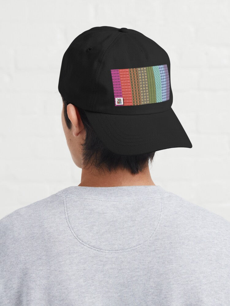 Black Unstructured Cap (Rainbow)