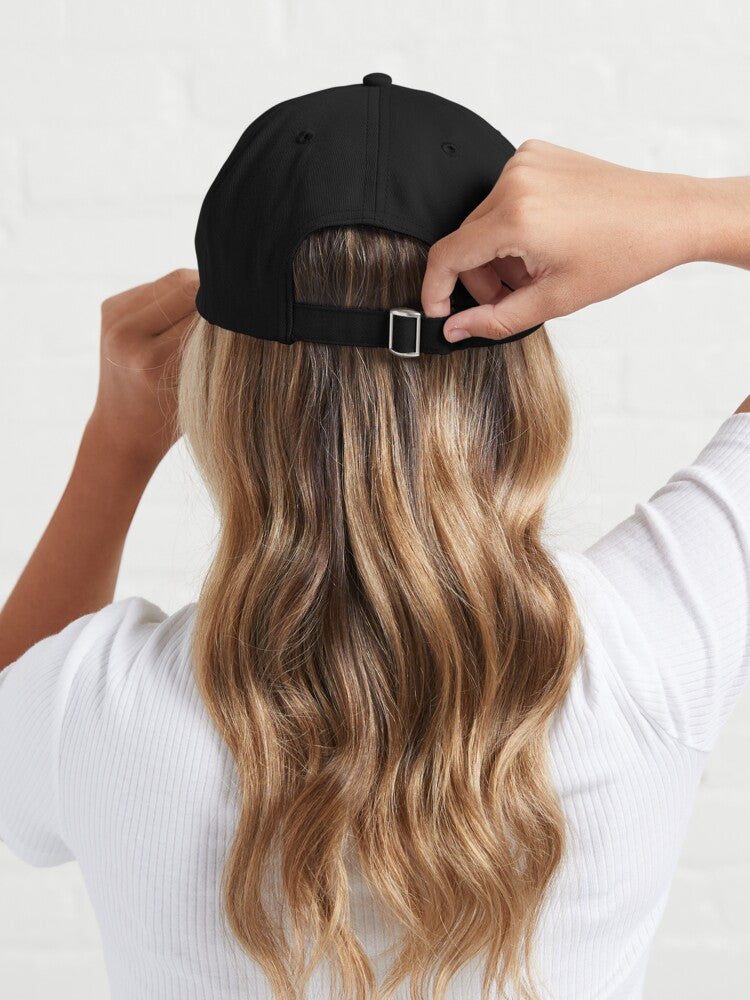 Black Unstructured Cap (Rainbow)