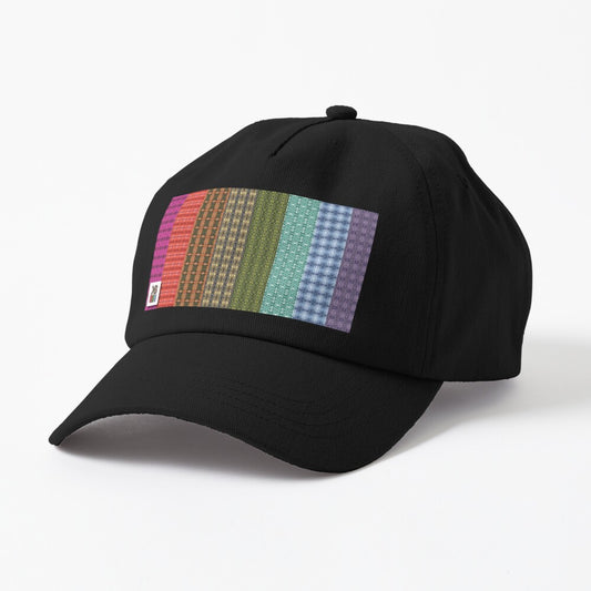 Black Unstructured Cap (Rainbow)