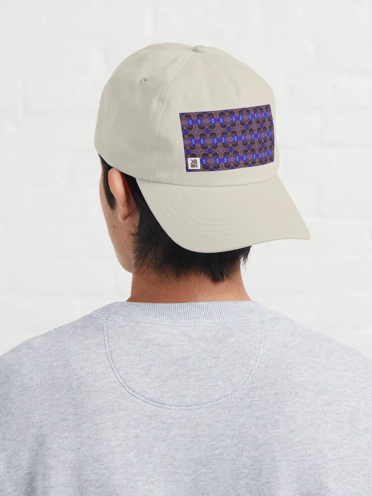 Beige Unstructured Cap (Cobalt Bubble)