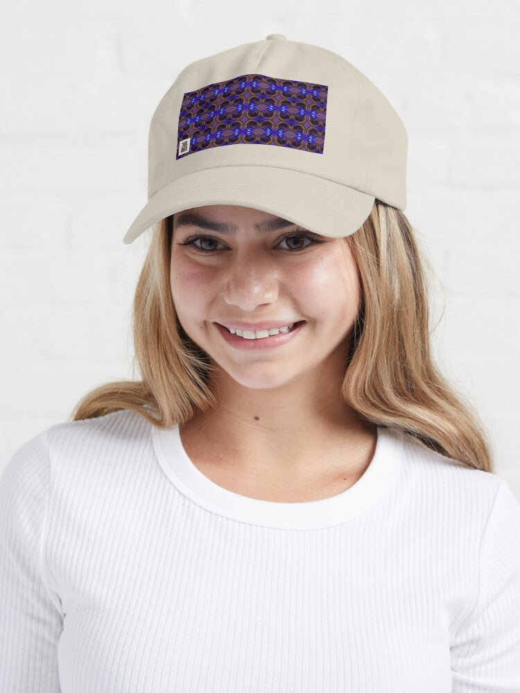 Beige Unstructured Cap (Cobalt Bubble)